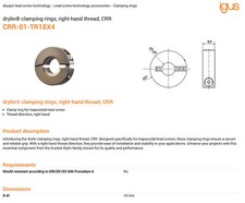 Leadscrew Clamps - Trapezoidal Lead Screw - Igus drylin - CRR-01-TR18X4 (Qty 25)