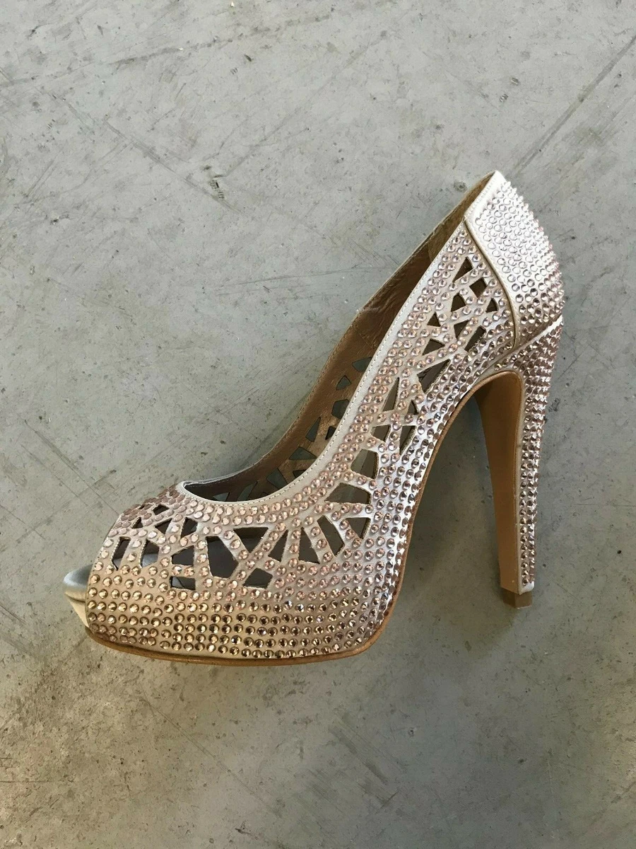 Nude crystal hotsell shoes