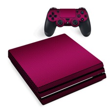 PS4 Pro Console Skins Decal Wrap ONLY - Pink,black carbon fiber look