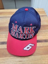 Vintage Mark Martin Hat #6 90s NASCAR Racing Valvoline Snapback Cap made in USA
