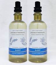2 Bath Body Works Aromatherapy SLEEP LAVENDER VANILLA Oils Mist 5.3 oz