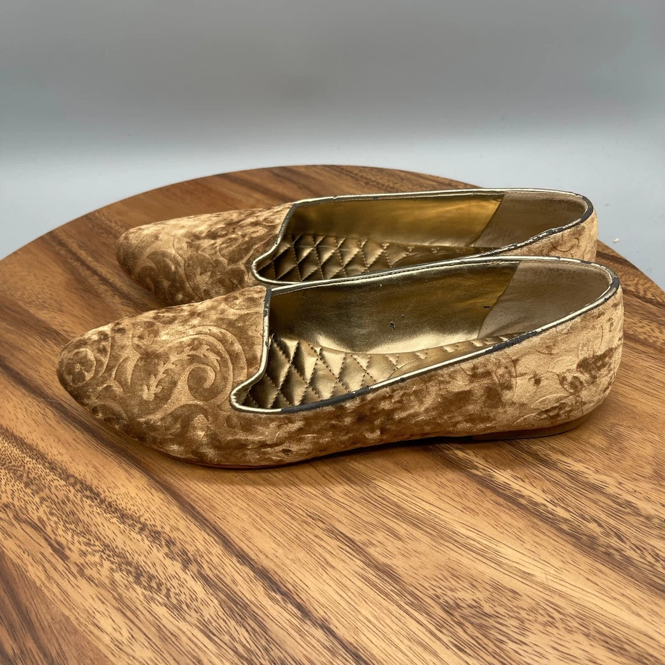 Mocasín Ivanka Trump Kenni 2 plano dorado para mujer talla 8 M cómodo sin cordones Foto 3 de 4