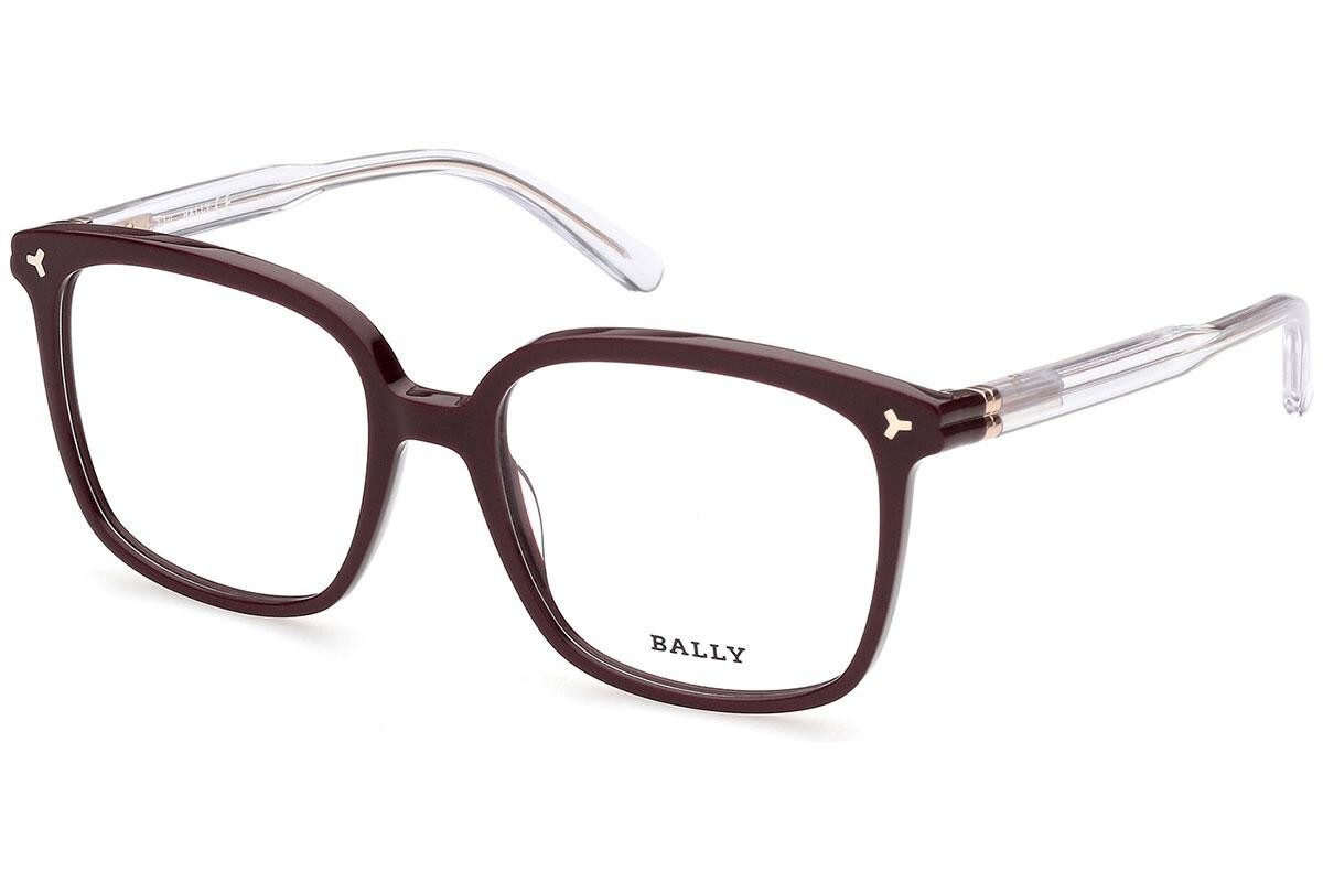 Bally BY5029 001 Burgundy Square Plastic Optical Eyeglasses