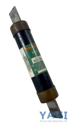 Brush KOS200 Fuse 100A 600V Class K5 One Time Time Delay 10kA Industrial