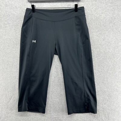 Under Armour Pants Womens Size Medium Black Capri Pull On Performance Yoga