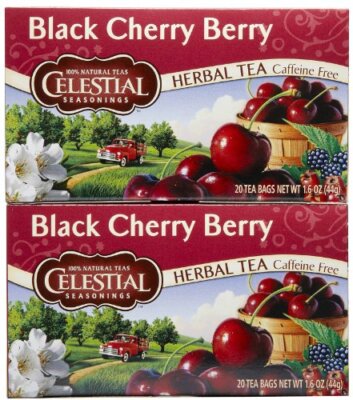Celestial Seasonings Black Cherry Berry Tea Bags 20 Count Pack of 2