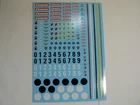 Carrera Universal Decal Water Slide Start Numbers Emblems NEW