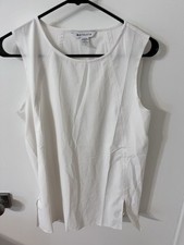 Athleta White Sleeveless Tank Top White Small EUC