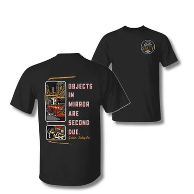 Gettin  Salty Firefighter T-Shirt  Objects in Mirror Are Second Due  Fire Truck
