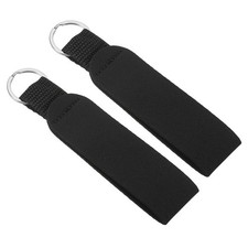 2pcs Neoprene Wristlet Keychain Hand Wrist Lanyard Keychain Black