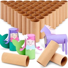 Rolls for Crafts - 1.6 x 4 In, Brown, Pack of 48 - Cardboard Tubes & Craft Tu...