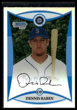 2008 Bowman Draft #BDPP50 Dennis Raben Chrome Prospects Refractors