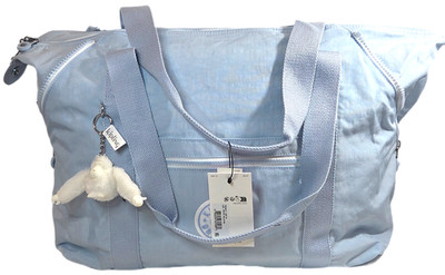 Kipling Medium Art Tote Bag Lightweight Frost Blue Weekender Travel Handbag NWT