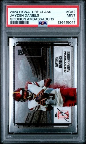 2024 TOPPS SIG CLASS GRIDIRON AMBASSADORS #GA2 JAYDEN DANIELS ROOKIE RC PSA 9