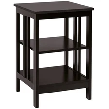 3-tier Side Table Nightstand Sofa End Table Storage Display Shelf Espresso