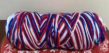 Partial 6.4 oz Red Heart Super Saver Multicolor Yarn Stars  Stripes 0938