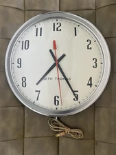 Vintage Seth Thomas School Clock Manager SS18D Electric 1950's-60's Works