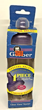 Gerber Baby Bottle Nurser 1 Piece 9oz VTG Vintage 1998 clear and purple RARE