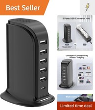 USB Charger Block with Type C, 6-Port Chargers for Multiple Devices, USB Char...