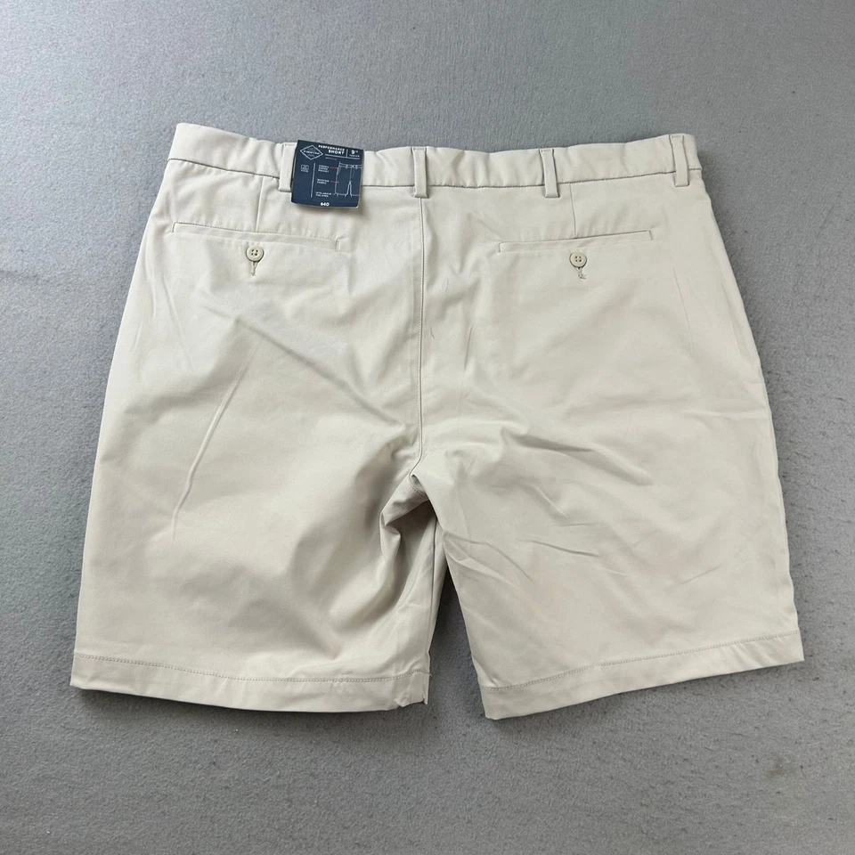 Pantalones Cortos St Johns Bay Performance Para Hombre 40 Marfil Frente Plano Chino Nuevos con Etiquetas Foto 3 de 4