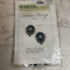 Beads East Kit Ann Benson Delirious Earrings Peyote Stitch