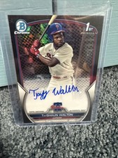 2023 Bowman Draft - Chrome Prospect Autographs TayShaun Walton Black /75