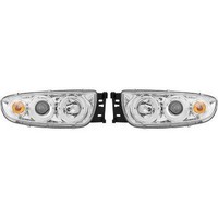 LHD Engel Augen Projektor Scheinwerfer Chrom FüR Ford Fiesta 95–99 H1+H1