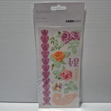 Kaisercraft "Flora Delight" Collection Rub On Stickers Scrapbook Cards Craft