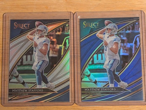 2019 Panini Select Matthew Stafford #234 Field Level Blue /75 and Silver Prizm