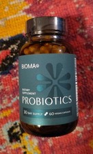 Bioma Probiotics for Digestive Health  3-in-1 Gut Health Formula  60 Capsules