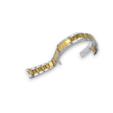 Bracciale acciaio bicolore 20 per Rolex Flip Lock 1601,1602,1603,16610,16613