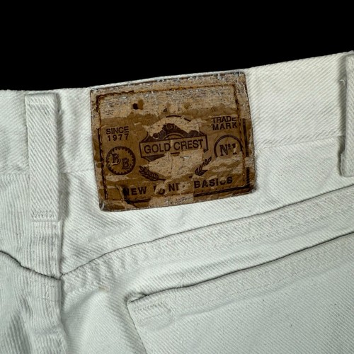 Vtg BUGLE BOY White GOLD CREST SERIES MENS 33 Denim Shorts Cotton Made In USA - Picture 3 of 9