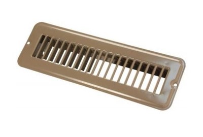 American Motorhome RV 5th Wheel Floor Vent, Brown, 2" x 10" Metal 02-28935
