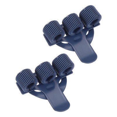 2Pcs Pen Clip, 3 Holes Pen Holder Clip Metal for Notebook Journal, Matte Blue