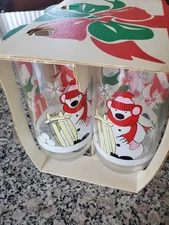 Luminarc Christmas Tumblers Glasses Set of 4 Vintage 16 oz USA Made NEW