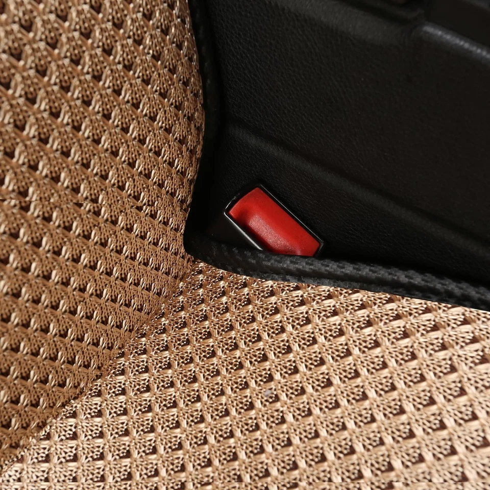 金色米色豪华汽车座椅套,通用贴合,透气,SUV/卡车兼容... — 第 4/4 张图片