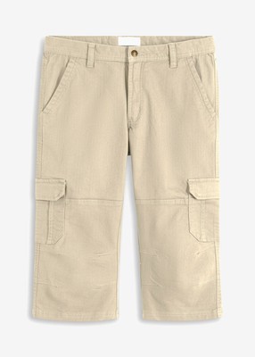 Neu Regular Fit 3/4 Jeans Straight Gr. 50 Beige Herren Capri-Hose Bermuda Pants