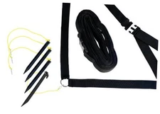  Outdoor Volleyball Boundary Webbing 2" Boundary Marker Black Adjustable Court