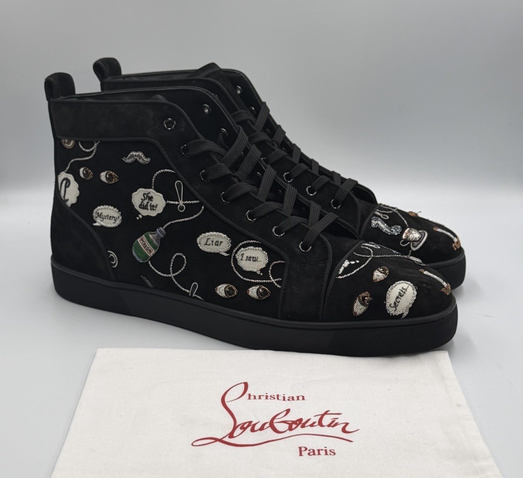 Authentic Christian Louboutin Limited Edition Embroidered Size EU 48; US 15 $1,535 Christian Louboutin  main image 2