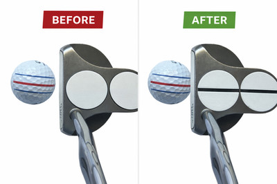 Odyssey 2 Ball Putter Alignment Line Insert Upgrade White Hot Golf Aid