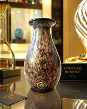 Vintage Vincenzo Nason Murano Avventurina Art Glass Vase Italy Aventurine Vintage Vincenzo Nason Murano Avventurina Art Glass Vase Italy Aventurine