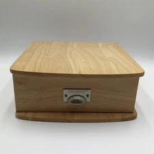 Vintage ROLODEX Wooden Desk Top Organizer Built-In Card File Storage Pen Drawer