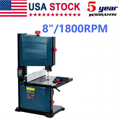 8 inch Benchtop Band Saw 3A & 1800RPM Adjustable Blade with Fence & Miter Gauge