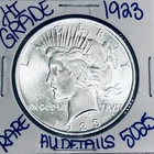 1923 SILVER PEACE DOLLAR AUTHENTIC HI GRADE U.S. MINT COIN FREE SHIPPING 5025