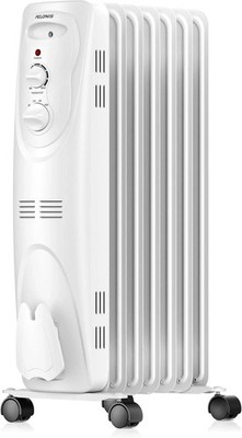 PELONIS PHO15A2AGW, Basic Electric Oil Filled Radiator, 1500W Portable Full R...