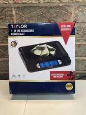 Kitchen Scale Taylor 11 LB USB Rechargeable Multi-Function Cord Included. New