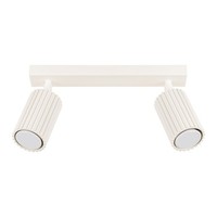 Deckenspot Creme Verstellbar 2 Flammig GU10 30 Cm Metall Strahler Leuchte KüChe