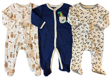 Baby Boy Sleepers Clothes 3/6 6 Months Lot Footies Bundle 1 Piece Outfits Pajama