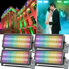 UKING 180W RGBW 450LED Wall Wash Light Strobe DMX Stage Disco Party Lighting