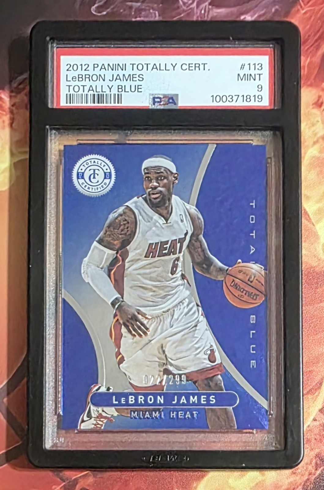 2012 PANINI TOTALLY BLUE CERTIFIED LEBRON JAMES  PSA 9